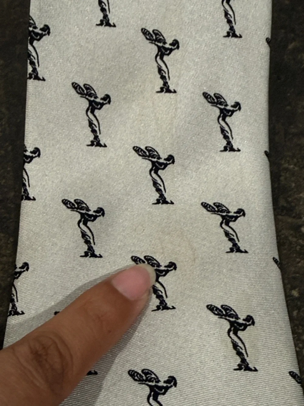 Rolls Royce Men's Gray Owners Club Silk Neck‎ Tie